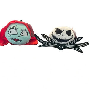 Disney THE NIGHTMARE BEFORE CHRISTMAS Plush Clip Set SALLY & JACK SKELLINGTON